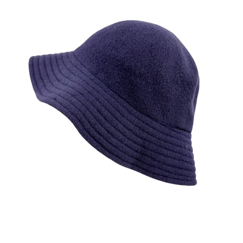 Vintage 90s London Fog Purple 100% Wool Bucket Hat